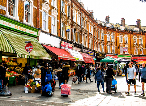 Brixton market, in Lambeth