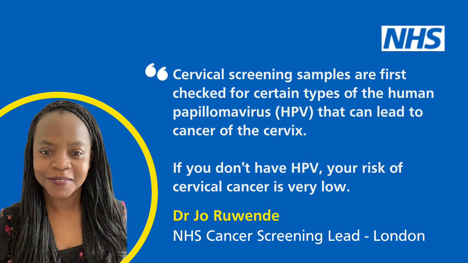 NHS urges people to book their cervical screening - South East London ICS