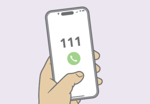 A mobile phone calling 111