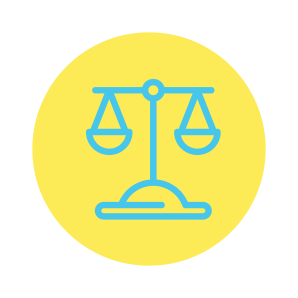 Icon of a "scale of justice"