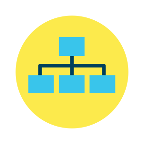 Icon of an organisational chart